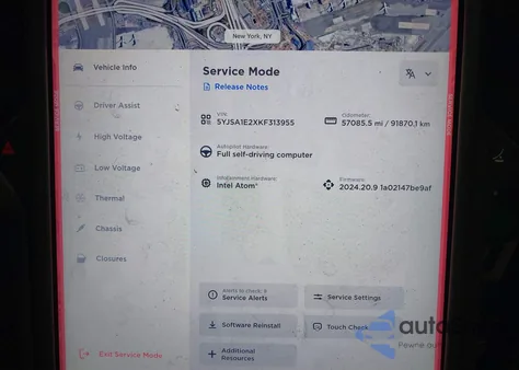 2019 Tesla Model S 100D/75D/Long Range/Standard Range from USA, damaged, VIN 5YJSA1E2XKF313955